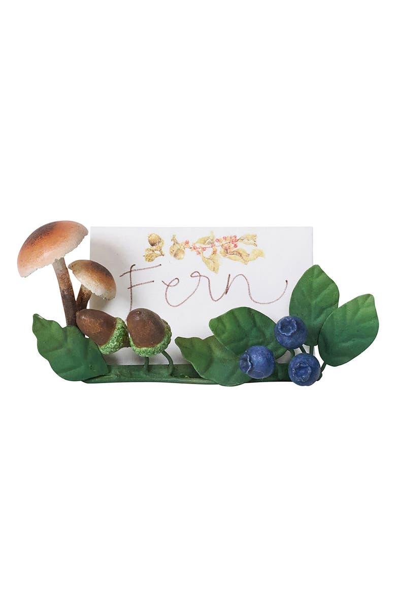 Juliska Forest Walk Mushroom & Acorns Set of 4 Place Card Holders, Alternate, color, Multi