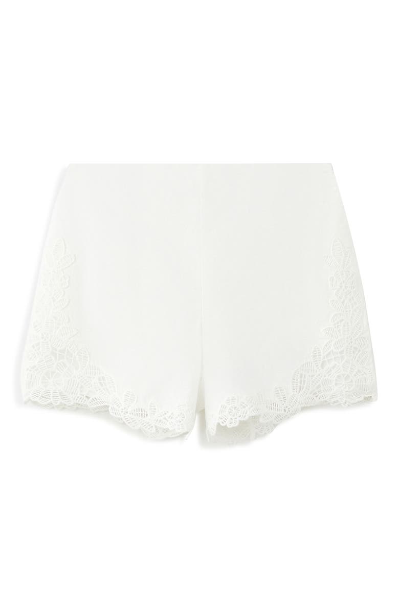 Embroidered Lace Shorts, Alternate, color, OFF WHITE