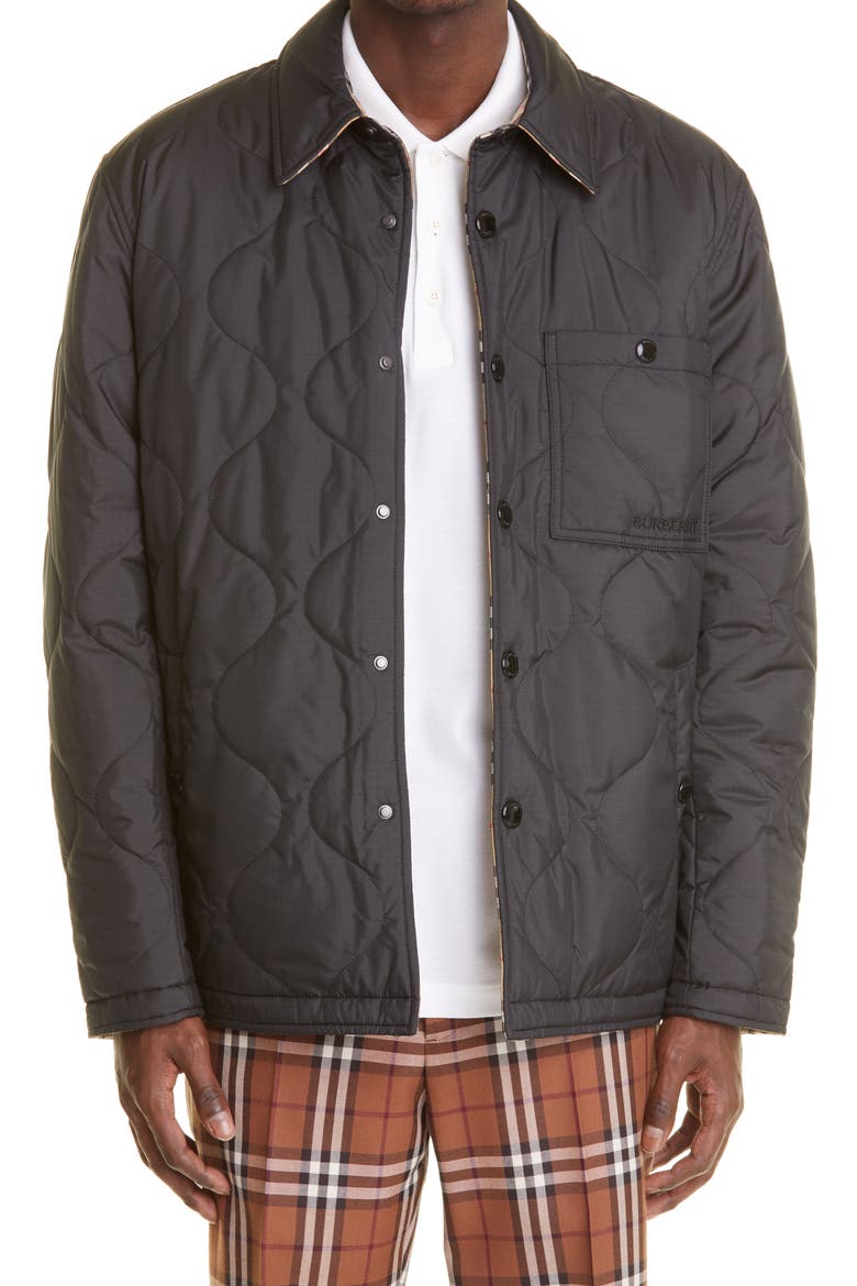Francis Quilted Reversible Jacket, Main, color, BLACK