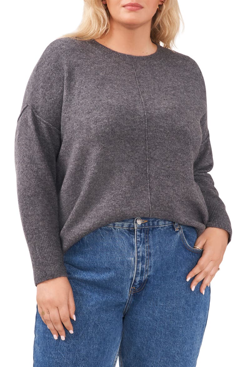 Crewneck Sweater, Main, color, MED HTHRGREY