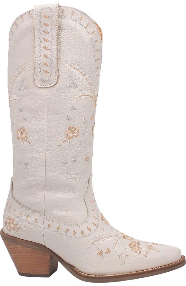 Dingo Full Bloom Western Boot, Alternate, color, White