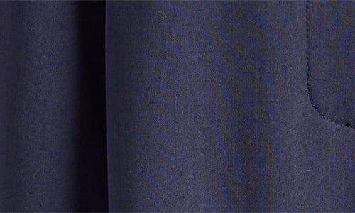 Theory High Waist Wool Blend Pants In Blue