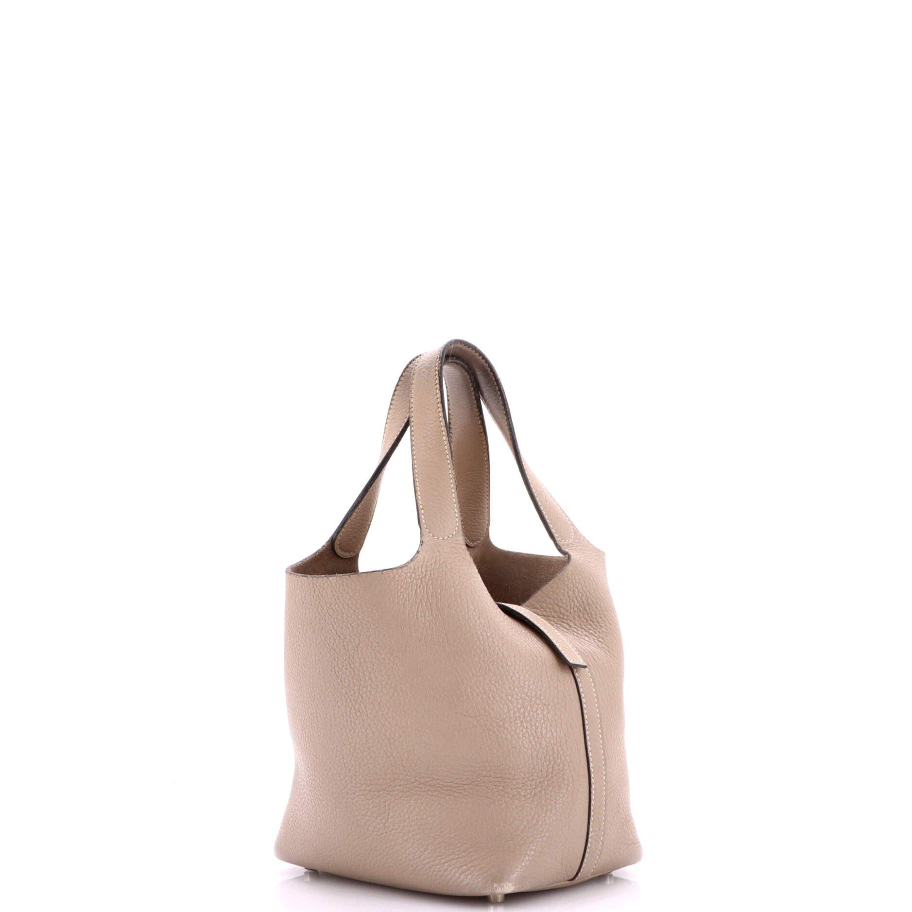 Pre-Owned Hermes Picotin Bag Clemence PM, Alternate, color, Gris Tourterelle