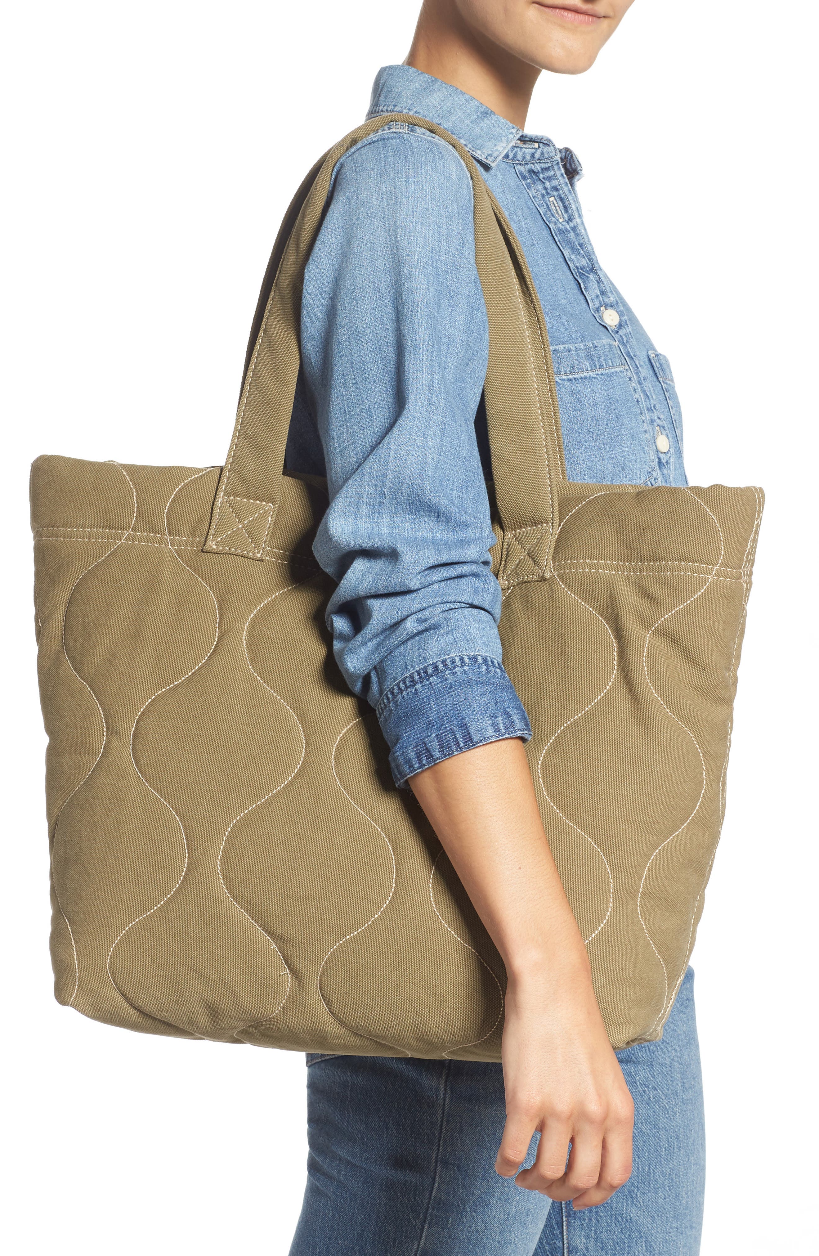Madewell The Canvas Transport Tote Quilted Edition, Alternate, color, 