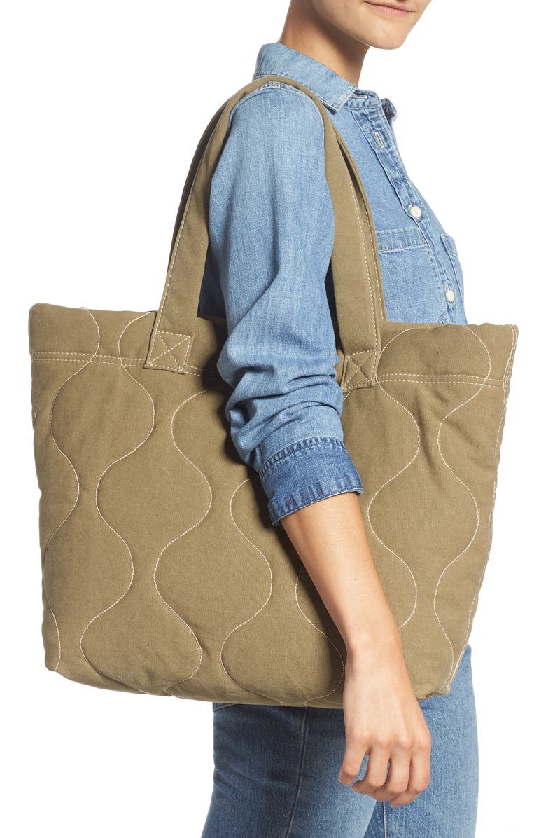 Madewell The Canvas Transport Tote Quilted Edition, Alternate, color,