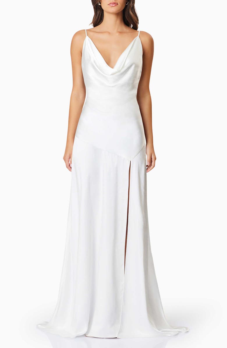 Elliatt Clementine Cowl Neck Evening Gown, Main, color,