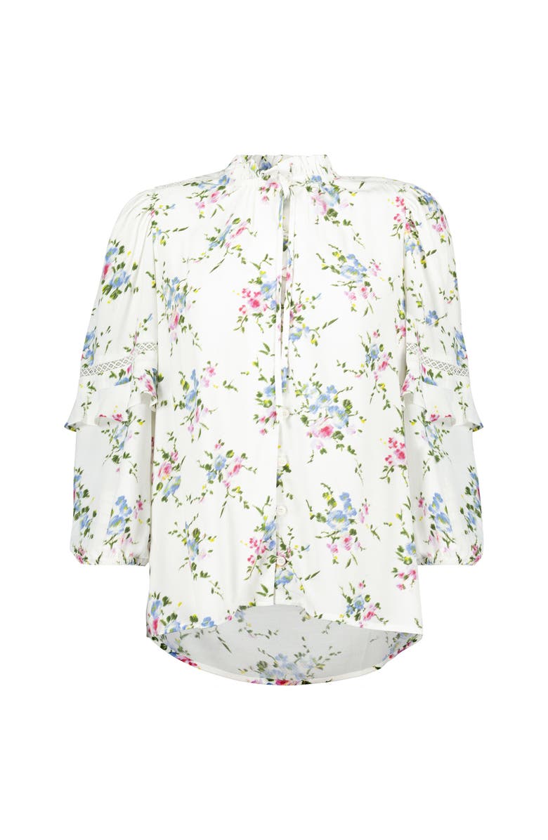 Baukjen Clemenza Romantic Tie-Neck Blouse, Alternate, color, White Bouquet