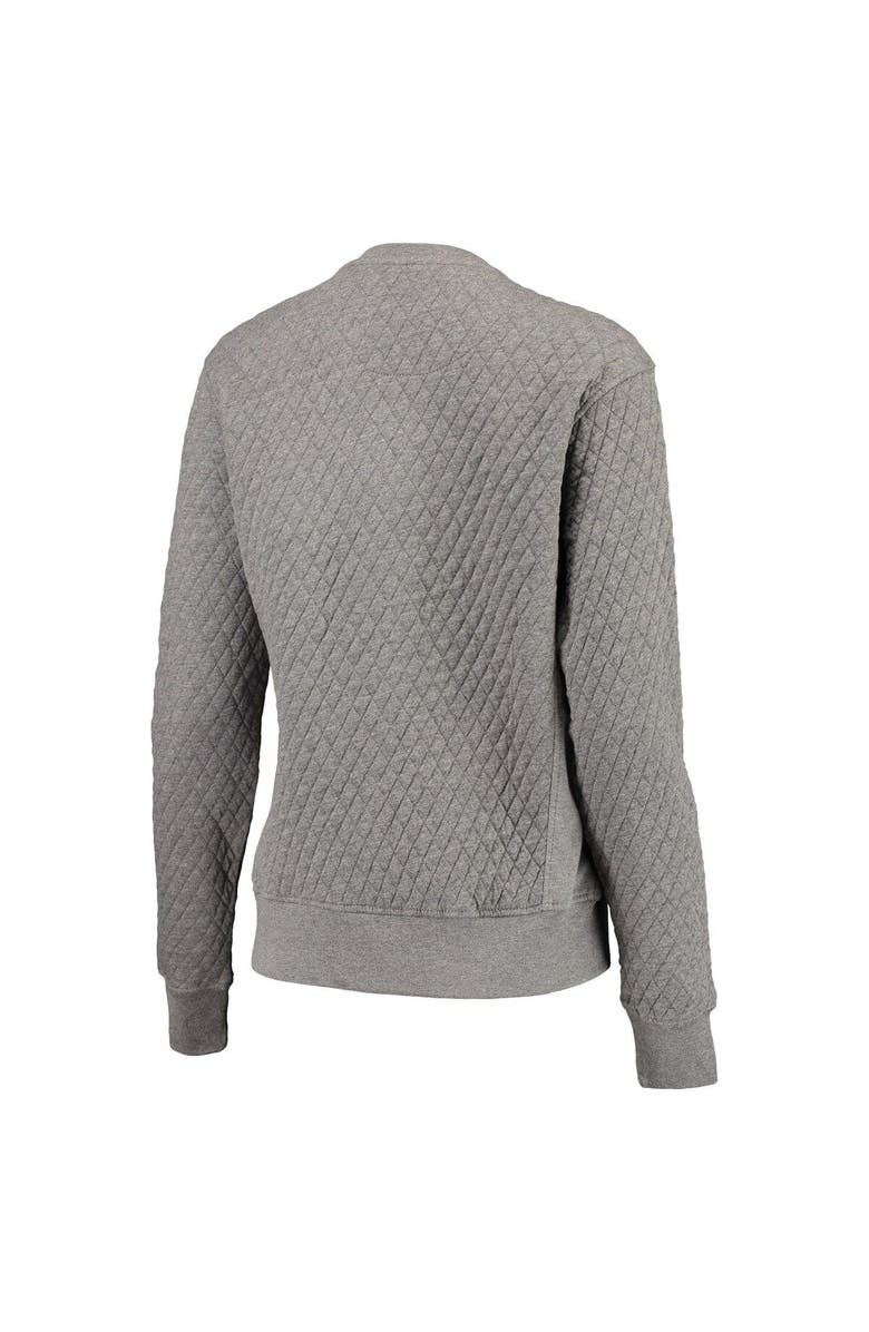 PRESSBOX Women's Pressbox Heather Charcoal Alabama Crimson Tide Moose Quilted Pullover Sweatshirt, Alternate, color, Heather Gray