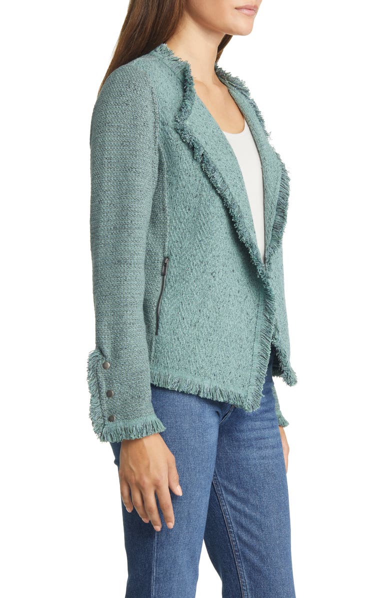 NIC+ZOE Fringe Tweed Jacket, Alternate, color, 