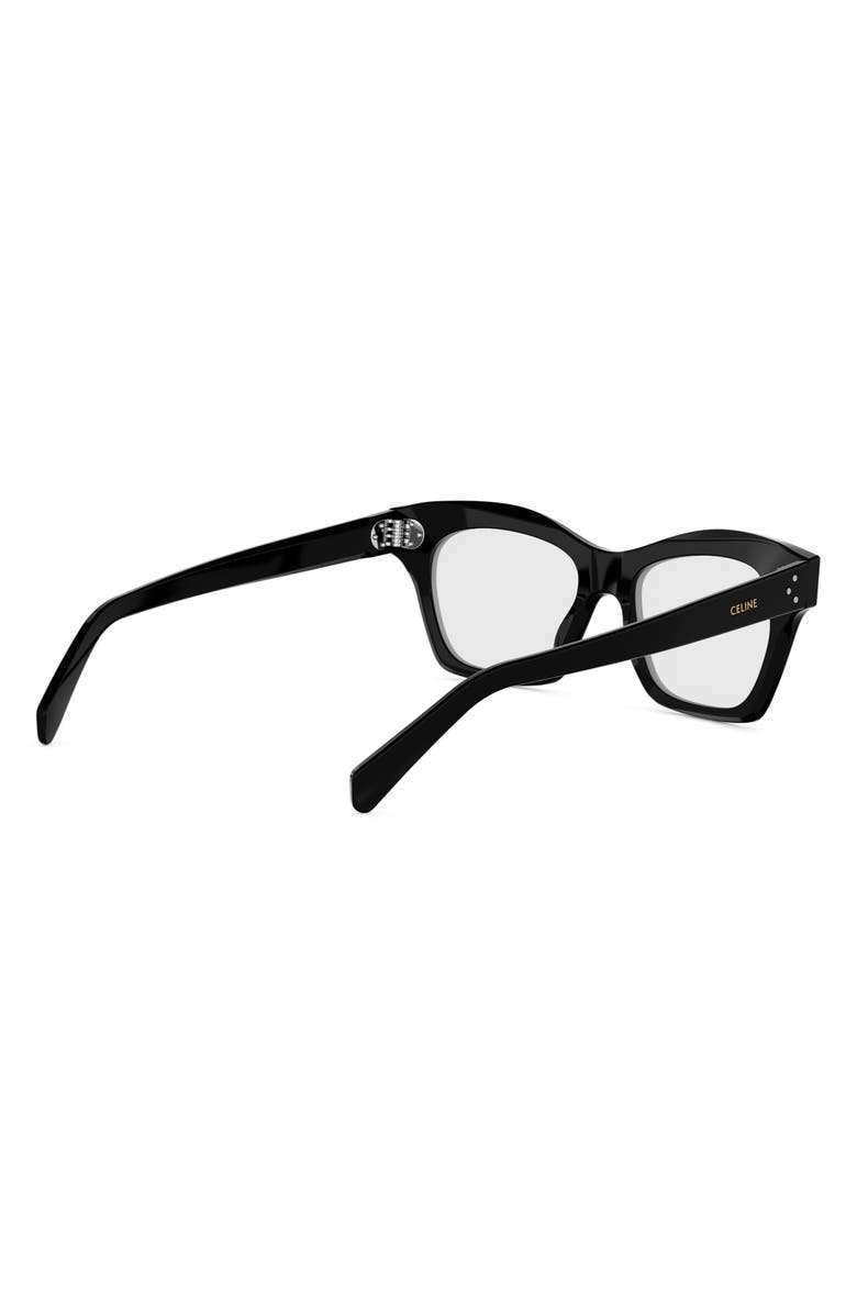 CELINE 3 Dots 51mm Cat Eye Optical Glasses, Alternate, color, 