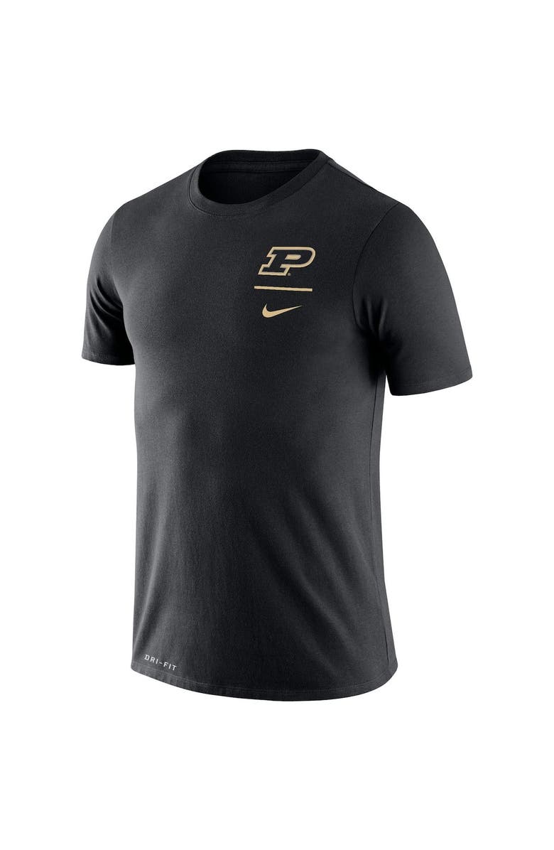 Nike Men's Nike Black Purdue Boilermakers Logo Stack Legend Performance T-Shirt, Alternate, color, 