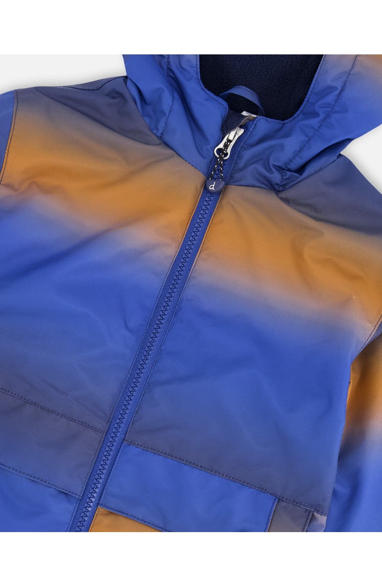 Deux par Deux Two-Piece Mid-Season Gradient Outerwear Set, Alternate, color, Blue-Brown Gradient