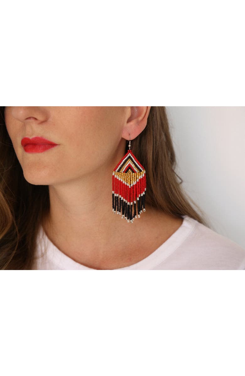 Fosterie Fire Embera Earrings, Alternate, color, Fire