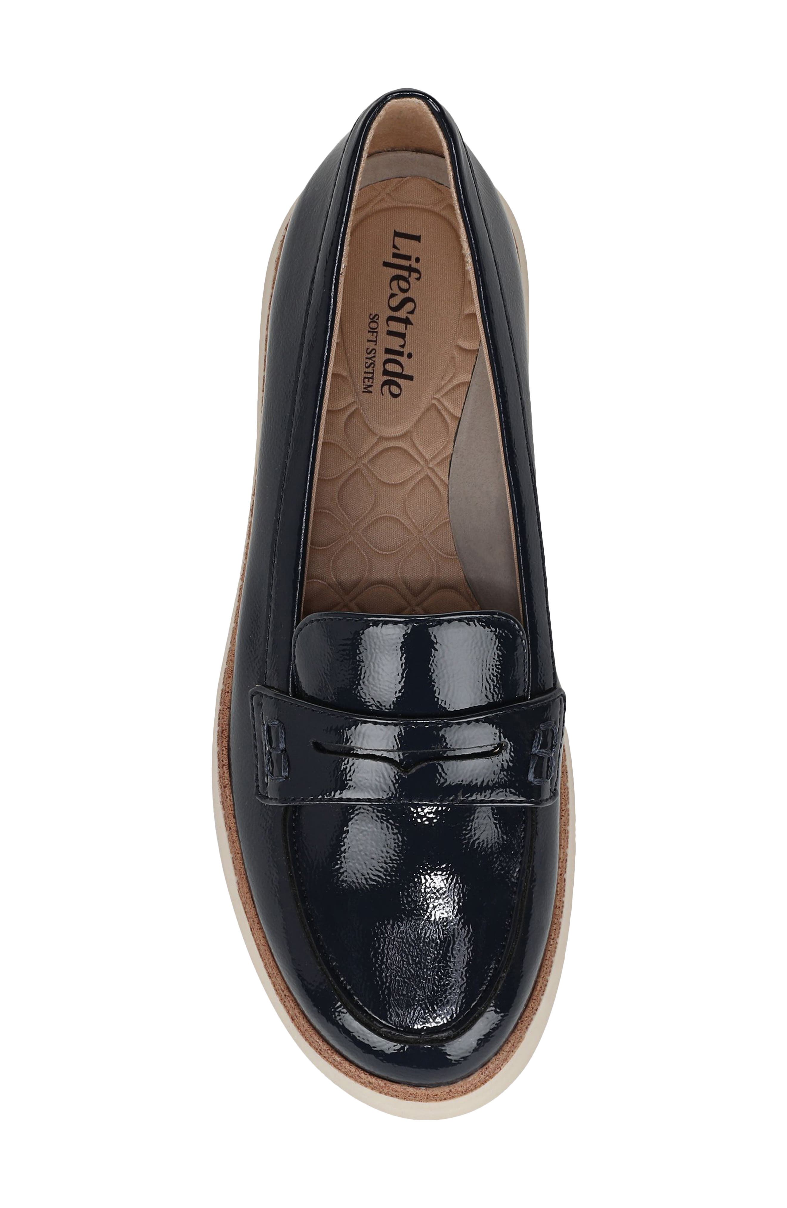 LifeStride Chelsea Platform Penny Loafer, Alternate, color, Luxury Navy