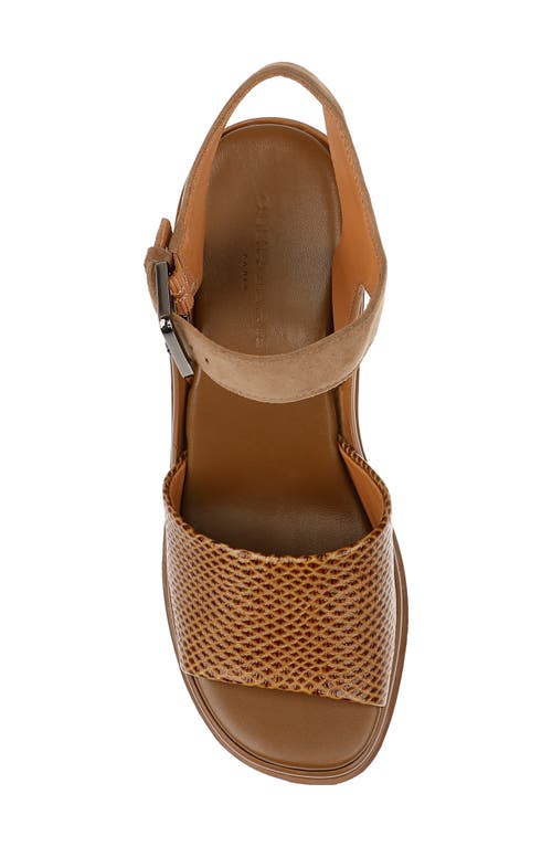 Clergerie Nelio Platform Sandal In Wood Whips