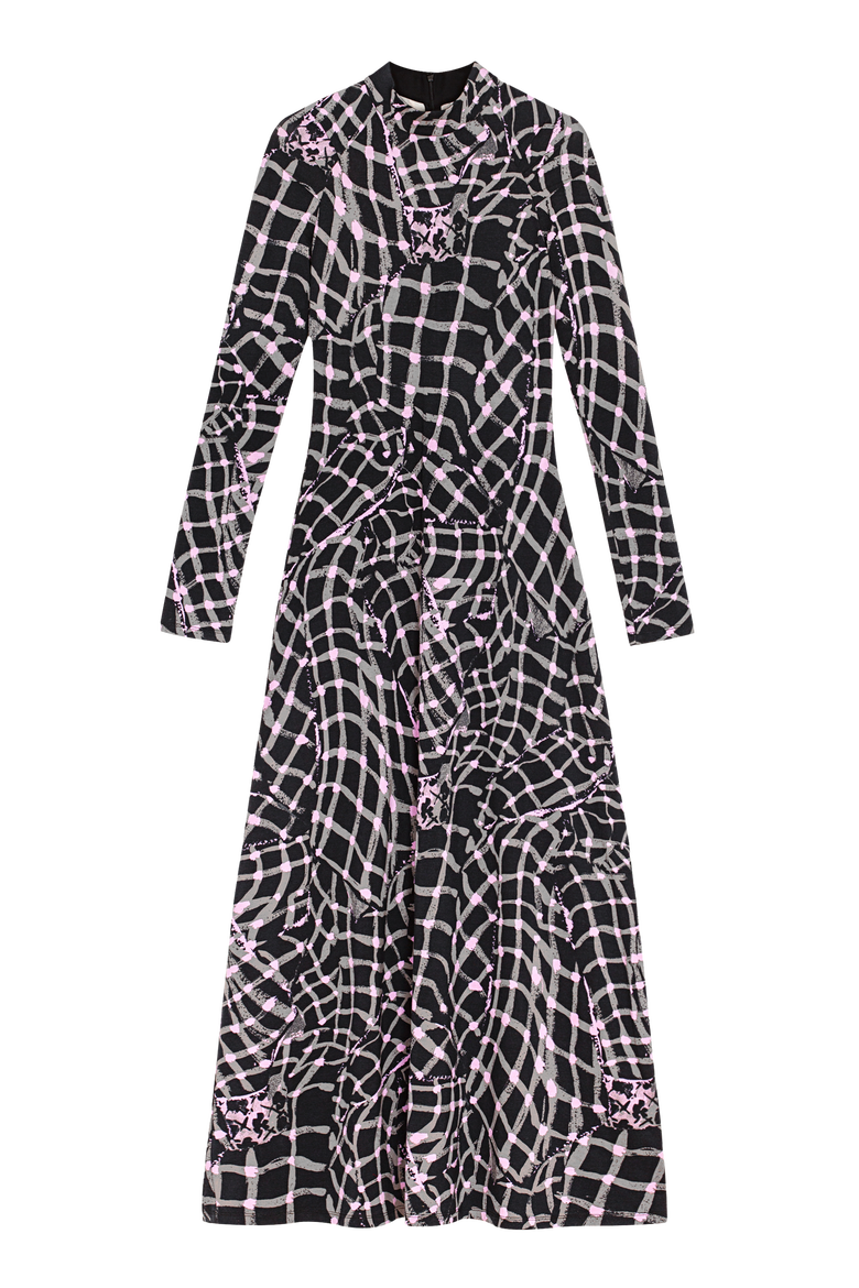 Speculus Turtleneck Jersey Maxi Dress, Main, color, Folds
