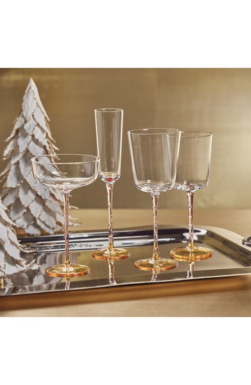 Zodax Sachi Set Of 4 Red Wine Glasses In Brown