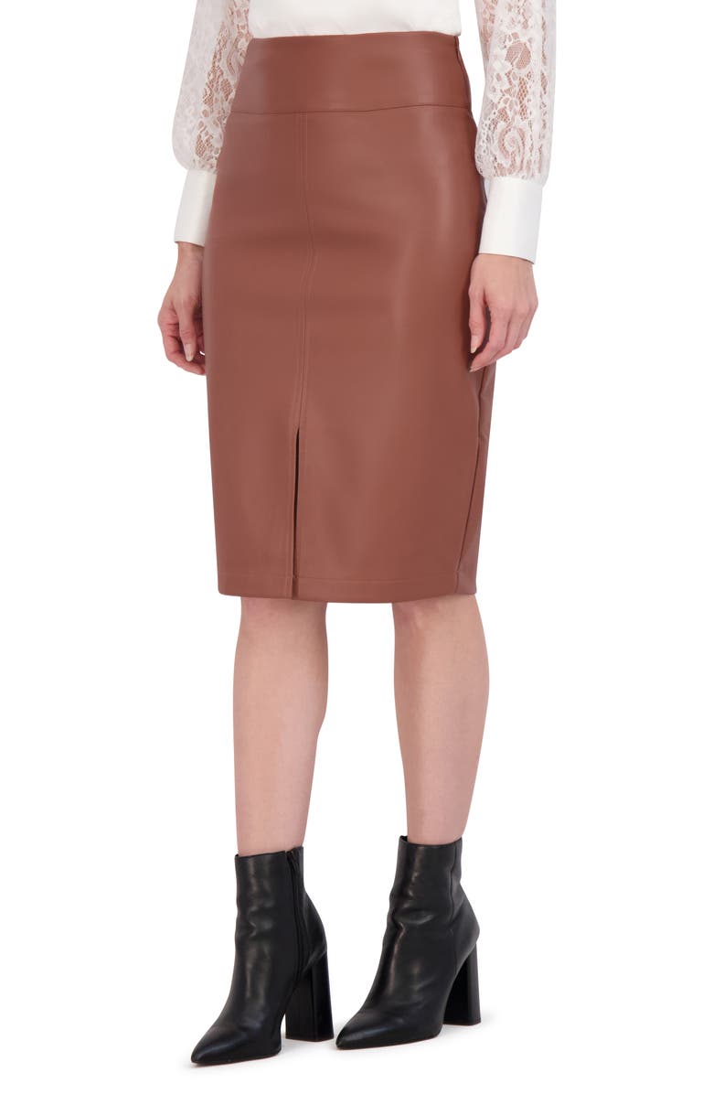 Ookie & Lala Supersoft Faux Leather Pencil Skirt, Alternate, color, 