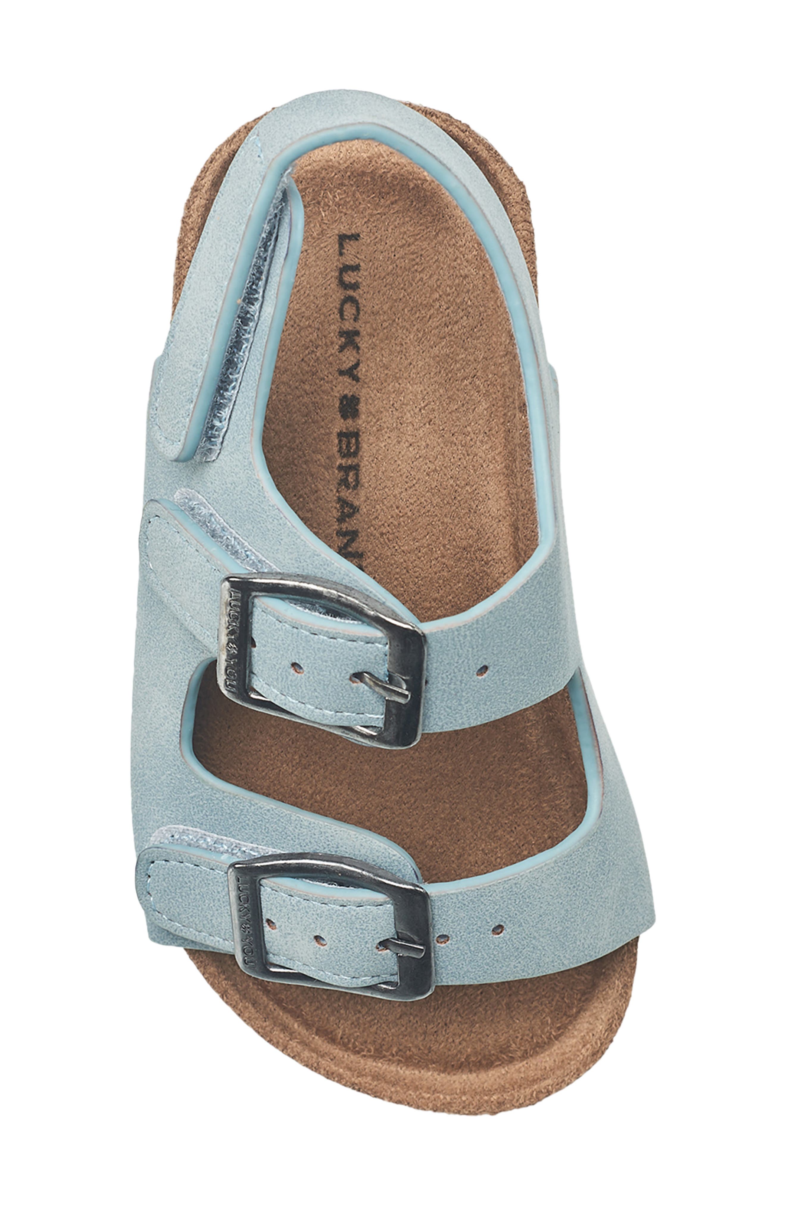 Lucky Brand Kids' Double Strap Sandal, Alternate, color, Light Blue