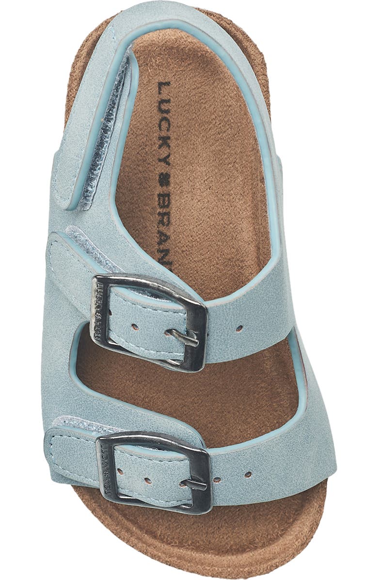 Lucky Brand Kids' Double Strap Sandal, Alternate, color, Light Blue
