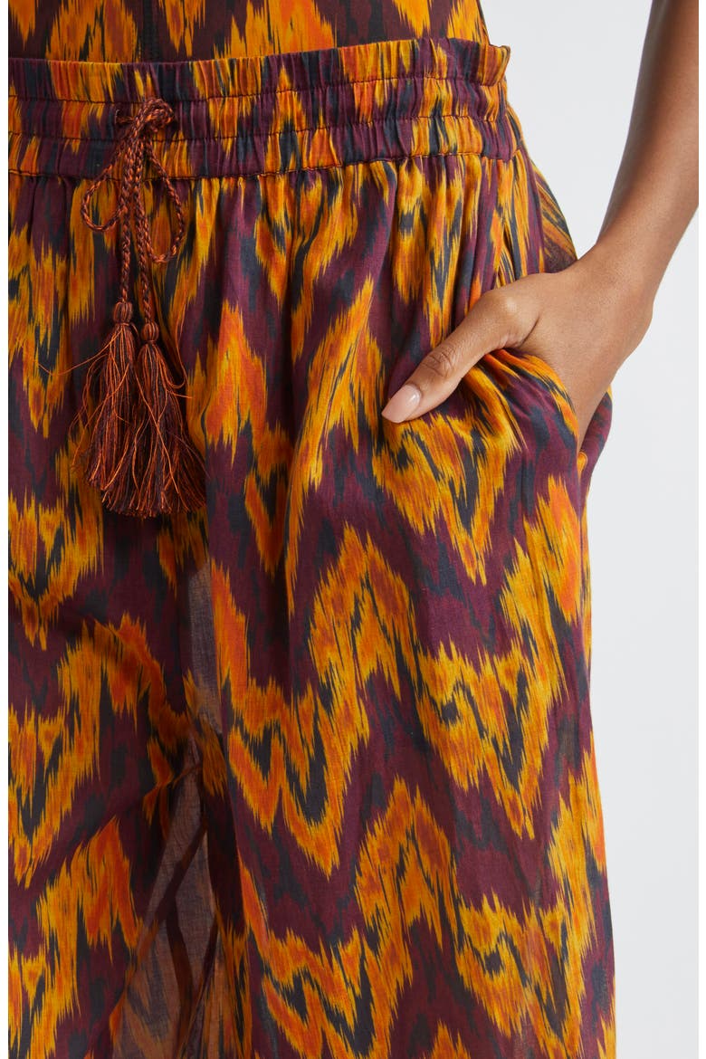 Azra Print Wide Leg Cover-Up Pants, Alternate, color, TERRA