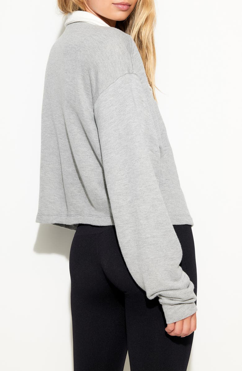 Spiritual Gangster Nichols Henley Sweatshirt, Alternate, color, Heather Grey