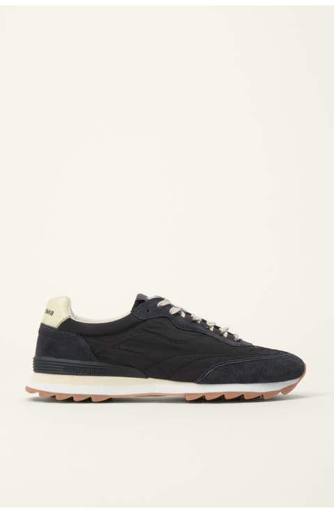 Suede And Nylon Technical Sneaker