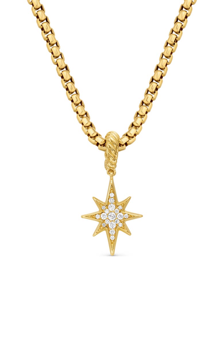North Star 18K Gold & Pavé Diamond Amulet, Main, color, DIAMOND/ YELLOW GOLD