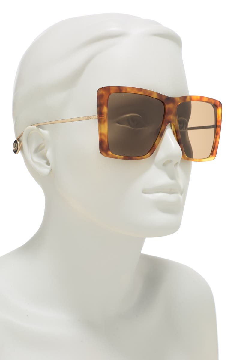 Gucci 61mm Retro Square Sunglasses, Alternate, color,