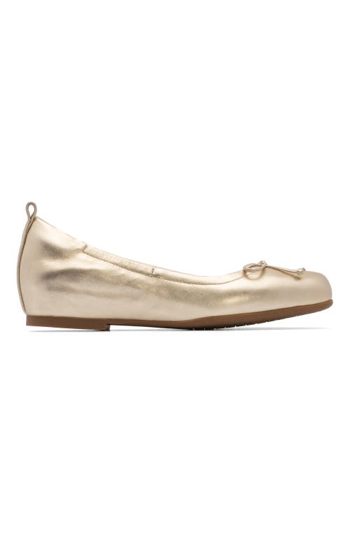 Abeo Cadence Bow Ballet Flat In Light Gold - Metatarsal