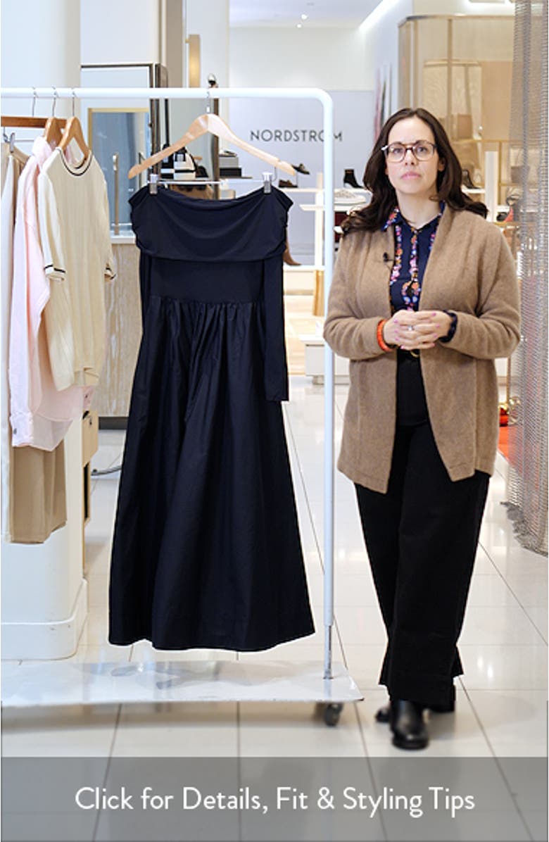 Off the Shoulder Long Sleeve Mixed Media Dress, sales video thumbnail