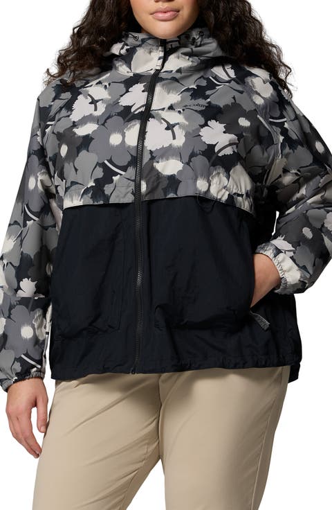 Spire Valley Print Water Repellent Windbreaker (Plus)