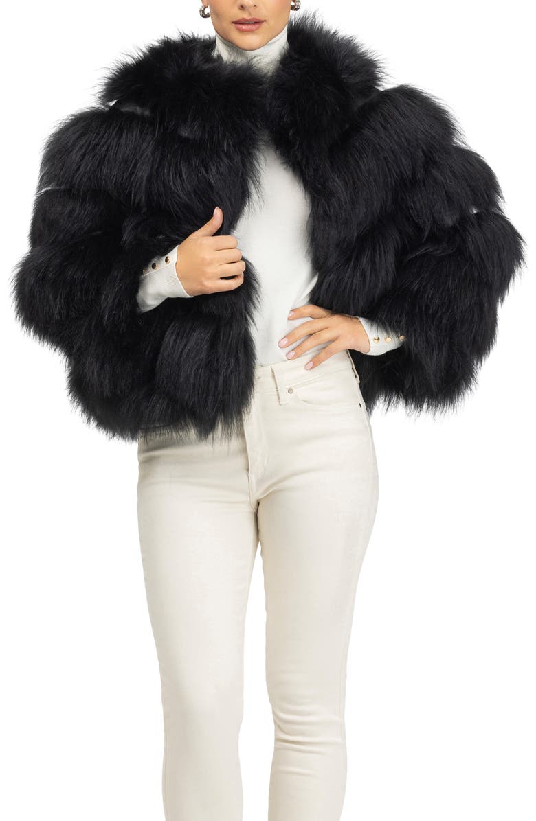 GORSKI Genuine Shearling Jacket, Alternate, color, Black