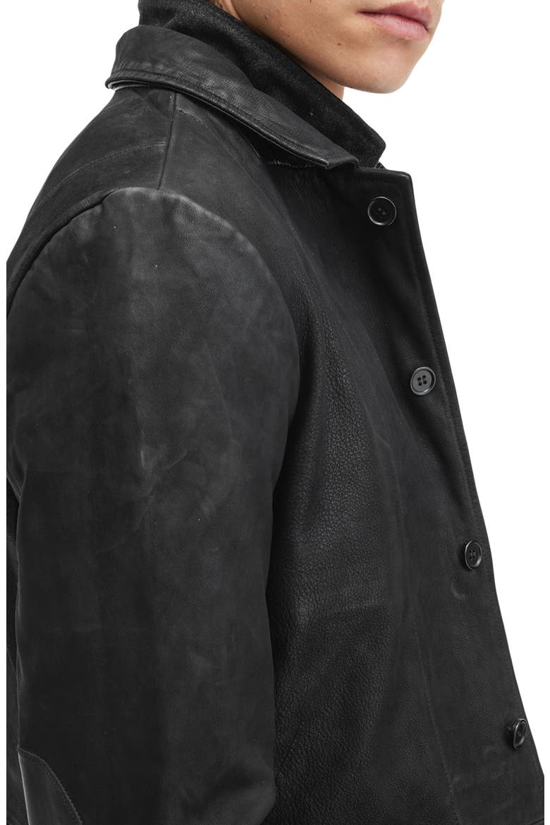 Survey Layered Leather Jacket, Alternate, color, BLACK