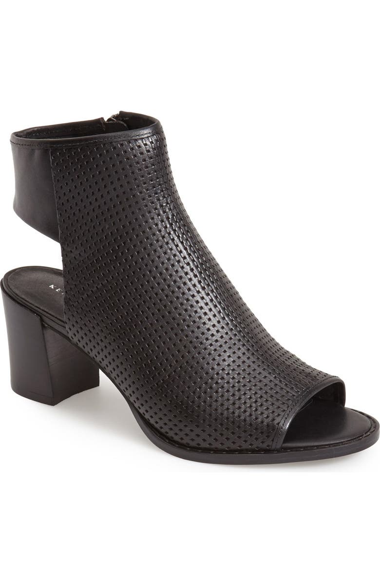 Kenneth Cole New York 'Shay' Open Toe Perforated Leather Bootie, Main, color,