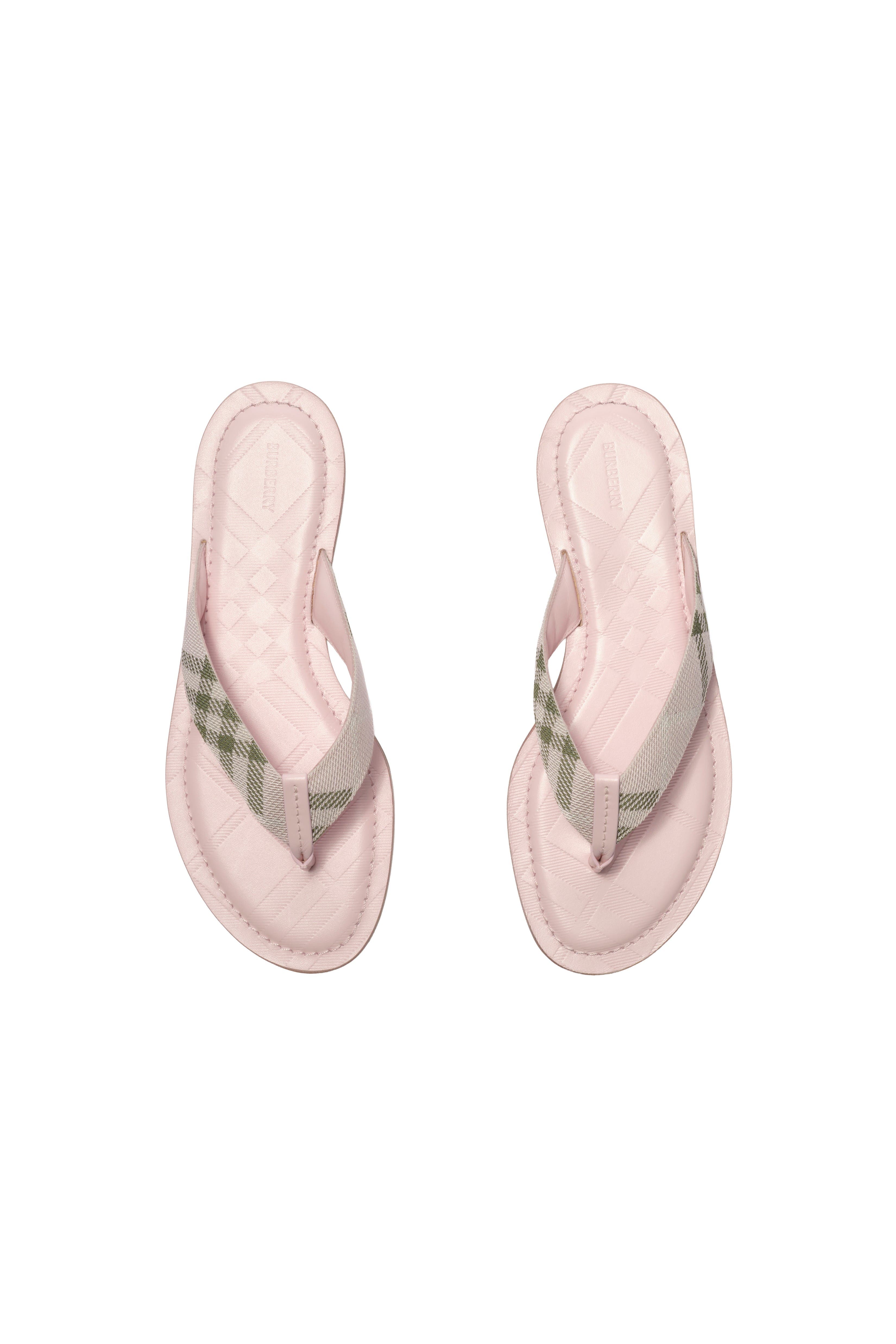 Burberry Check Pavilion Sandals, Alternate, color, Mallow Pink