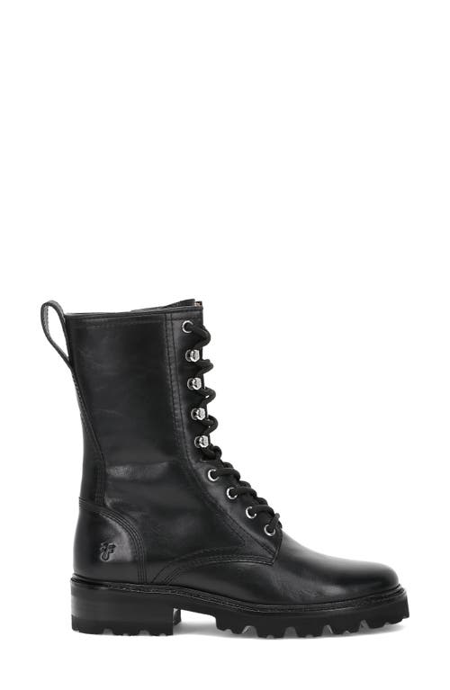 Frye Olivia Combat Boot In Black