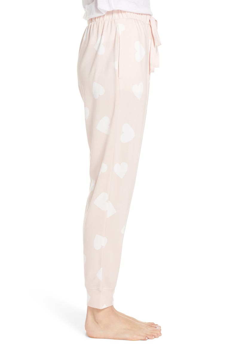 Supersoft Heart Print Knit Joggers, Alternate, color, BLUSH