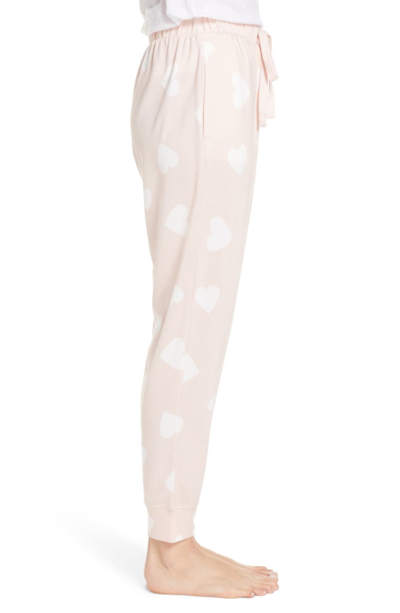 Topshop Supersoft Heart Print Knit Joggers, Alternate, color, 