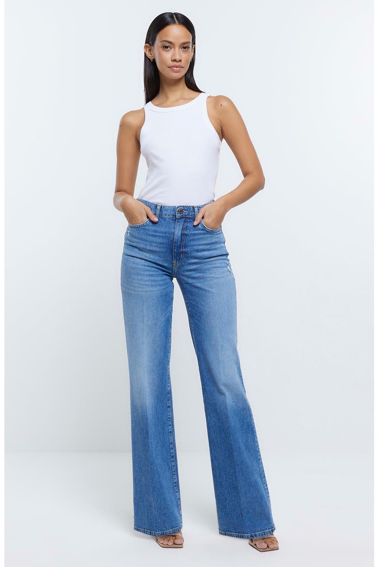 Jamille High Waist Wide Leg Jeans, Alternate, color, BLUE