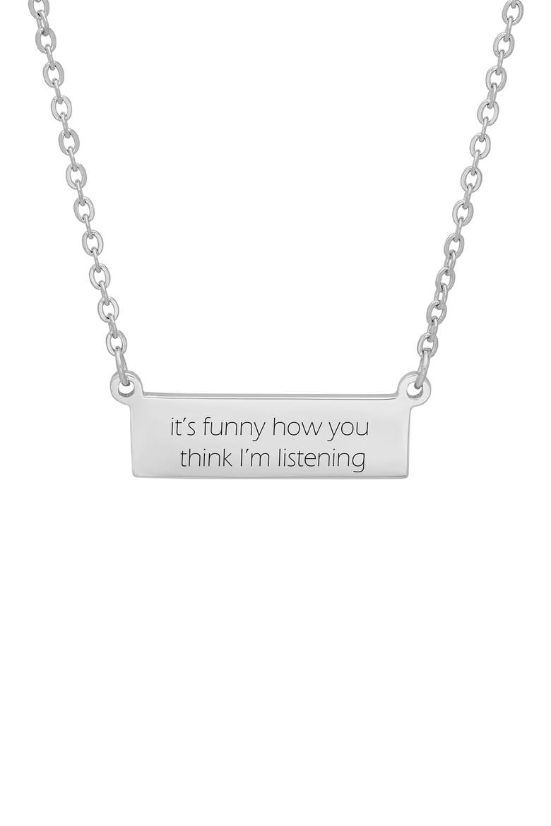 Stainless Steel ID Pendant, Main, color, METALLIC