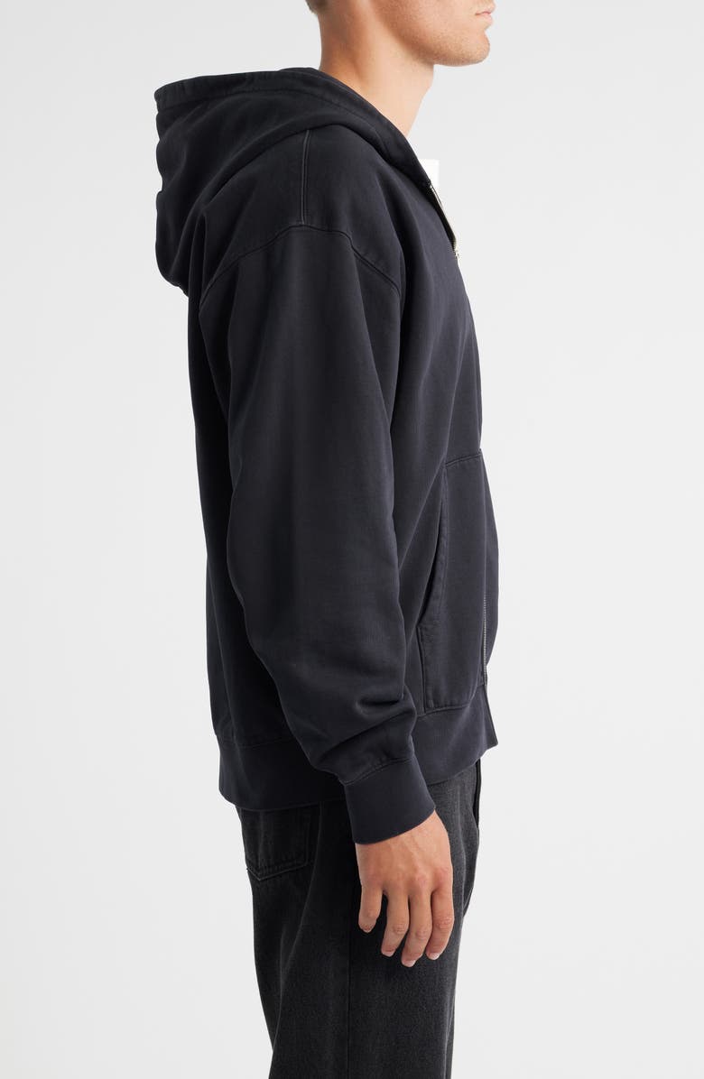 Obey Margin Faded Zip Hoodie, Alternate, color, Digital Black Faded Wash