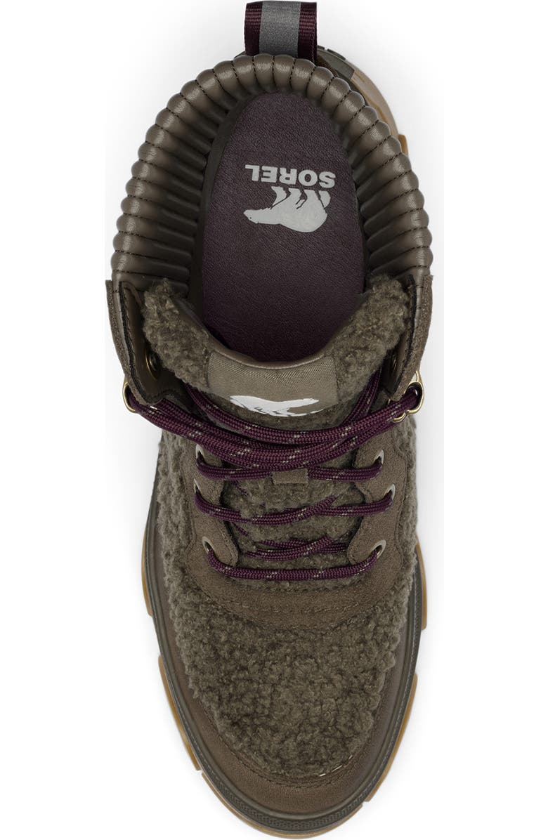 SOREL Brex<sup>™</sup> Faux Shearling Lace-Up Boot, Alternate, color, Major/ Omega Taupe