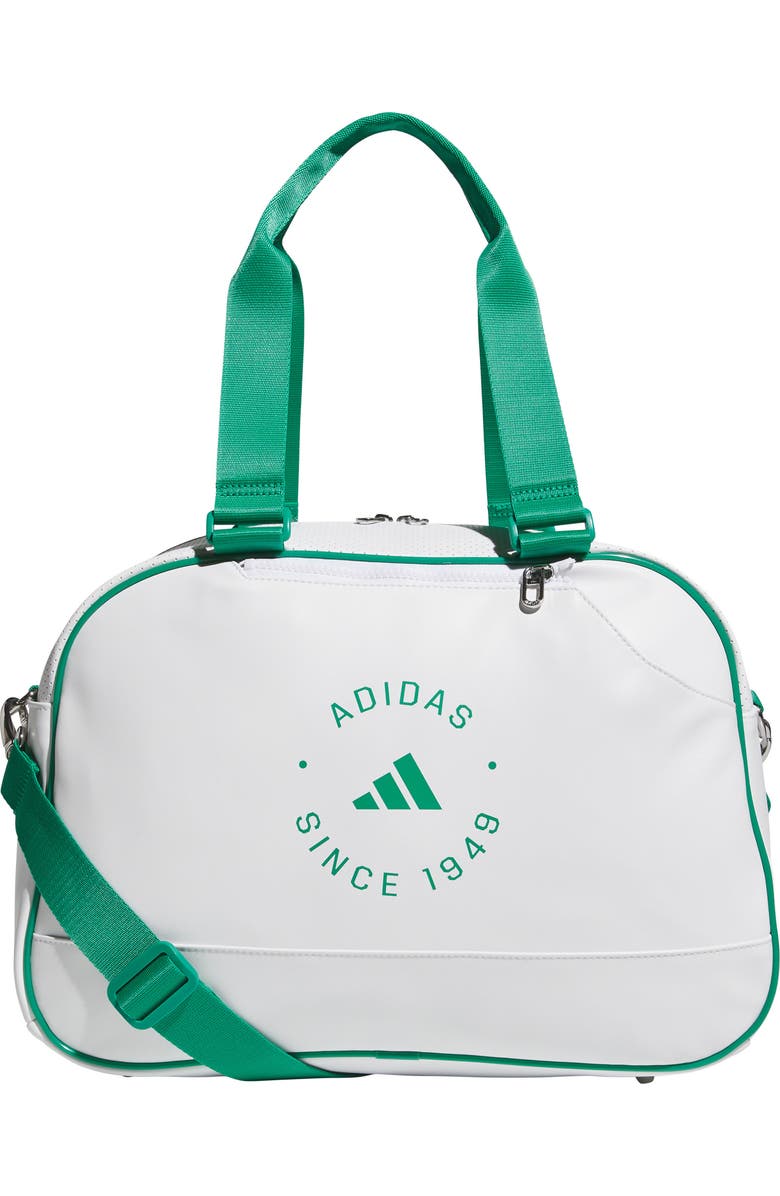 adidas Faux Leather Pickleball Tote, Main, color, White/ Court Green