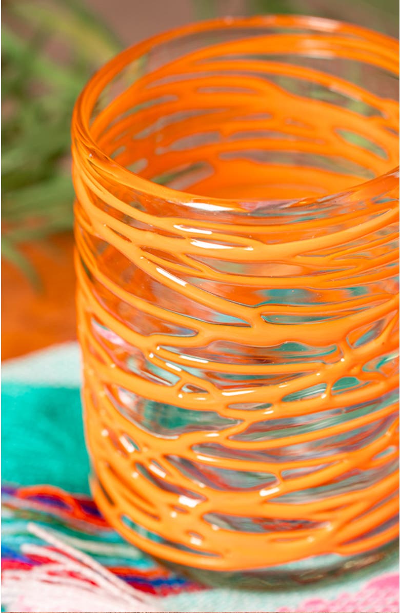 Verve Culture Handblown Glasses - Set of 4, Alternate, color, Orange