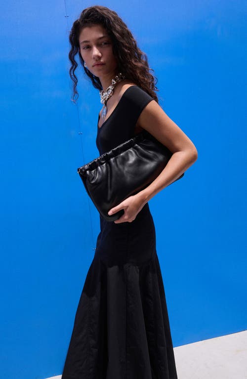 Mango Fitted Open Back Bodysuit In Black