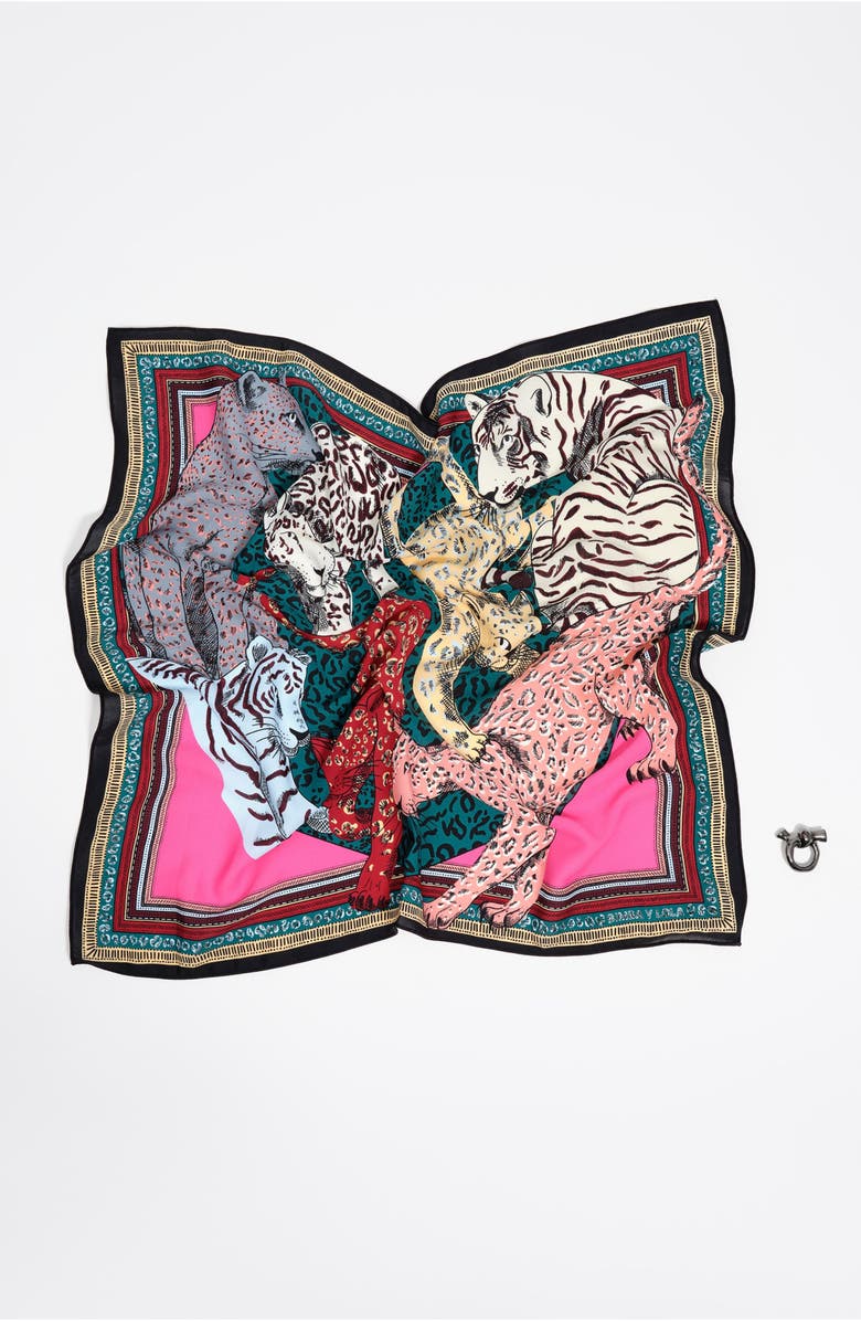 Bimba y Lola Cats, Heart Borders Scarf Charm, Alternate, color, 