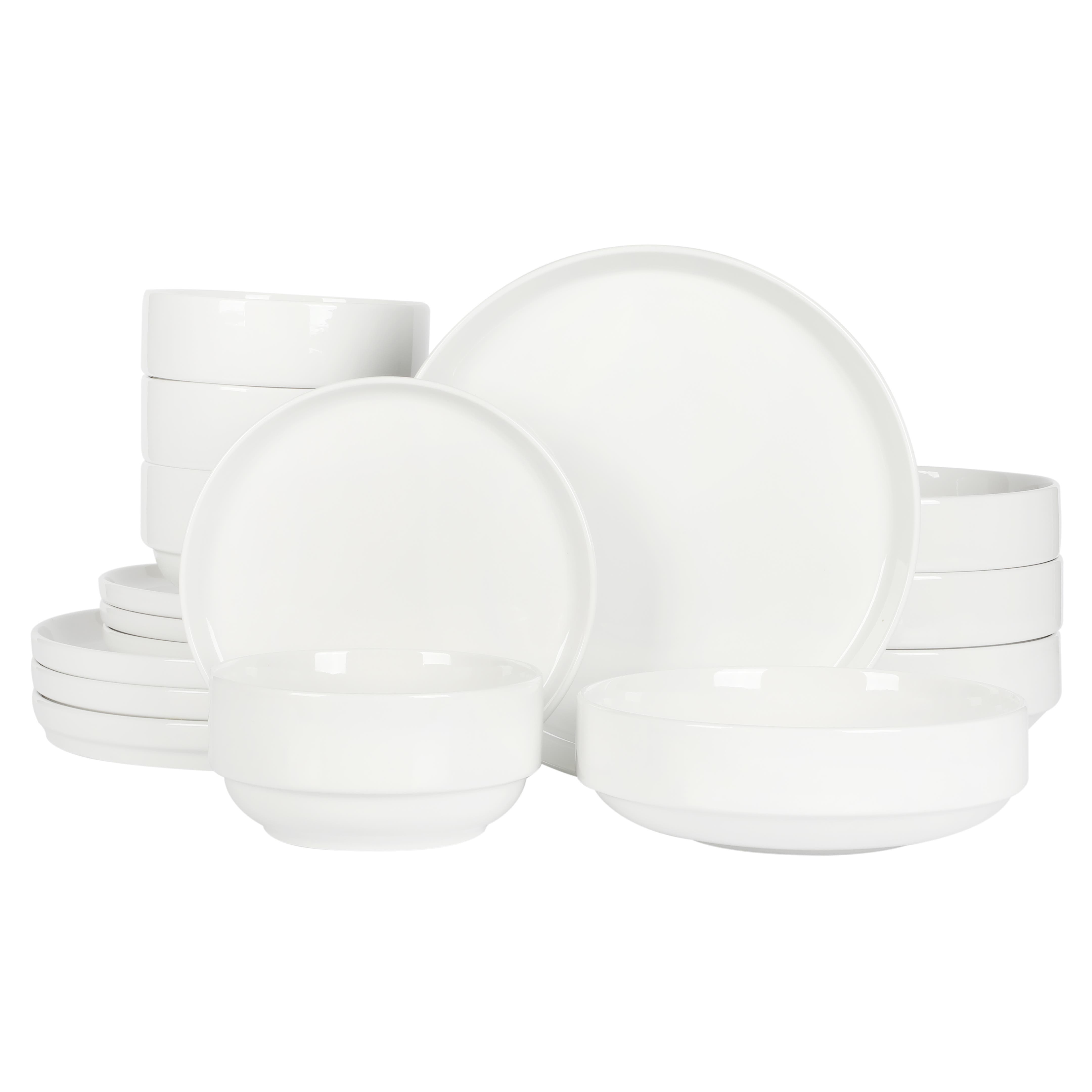 Gibson Home Rothernberg Stackable Porcelain Dinnerware Set - White, One Size