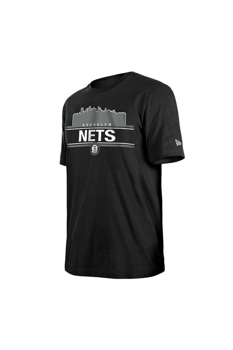 Men's New Era Black Brooklyn Nets Localized T-Shirt, Alternate, color, Black