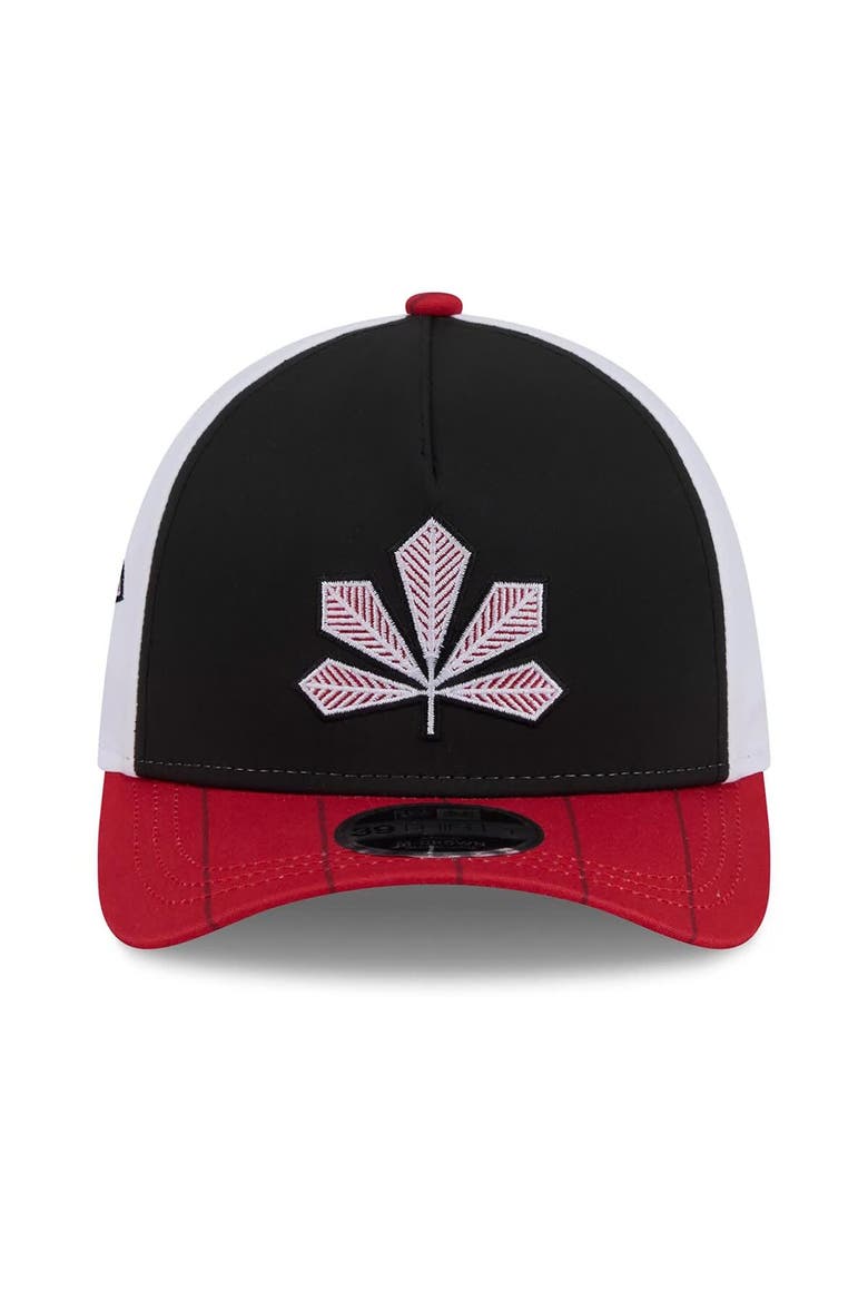 Men's New Era Black/Red Cincinnati Reds 2026 City Connect M-Crown A-Frame 39THIRTY Flex Hat, Alternate, color, Black